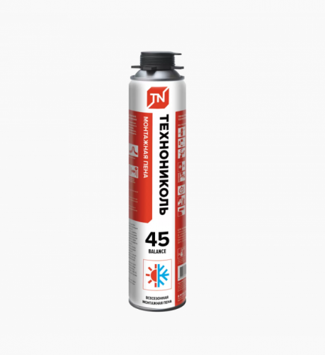 Пена монтажная профессиональная ТехноНИКОЛЬ 45 BALANCE 610гр всесезонная (12шт/уп,816шт/пал) от -10С