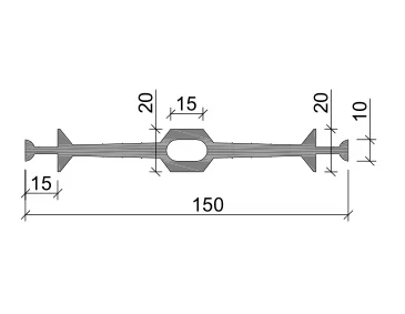 Профильное уплотнение АКВАСТОП СВГ-150 ПВХ-П