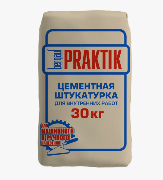 Штукатурка цементная фасадная Bergauf Praktik, 30кг