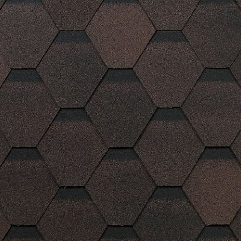 Гибкая черепица Shinglas Оптима коричневый 3 м²