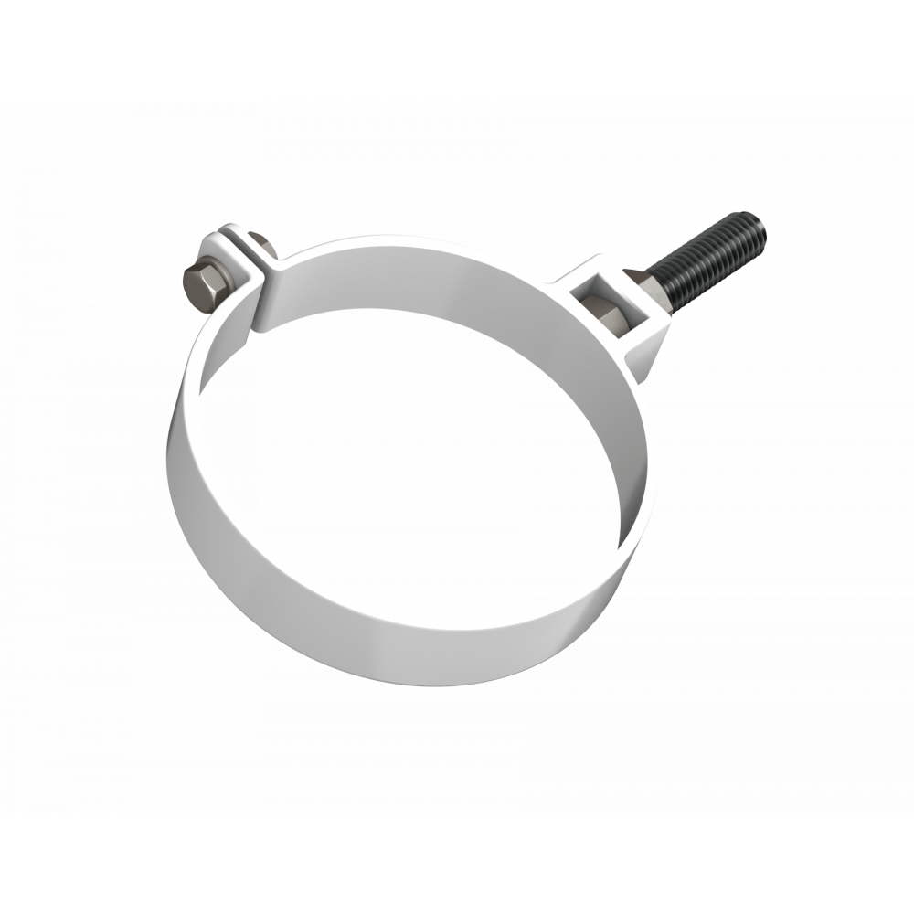 Хомут трубы универсальный L-180мм ТН ПВХ белый