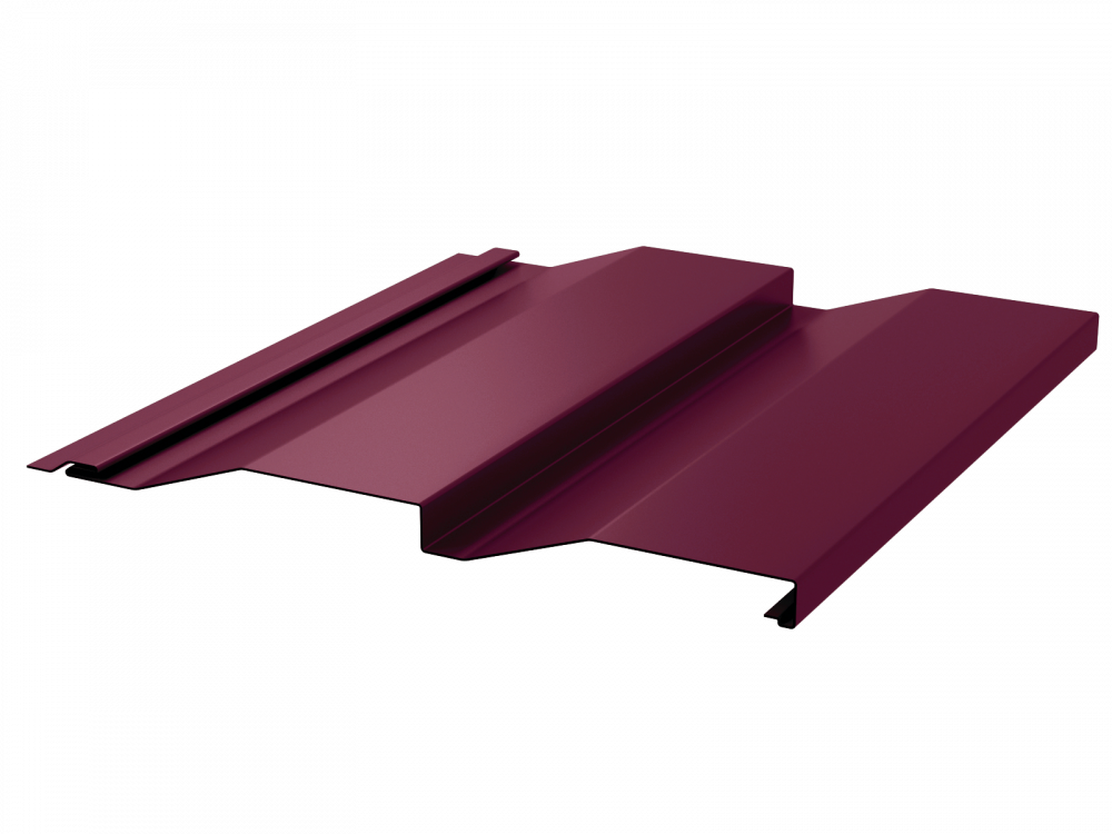 Сайдинг кораб доска 228/255 0.5 RAL3005 красное вино