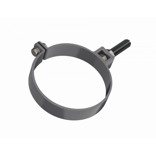 Хомут трубы универсальный L-180мм ТН ПВХ серый