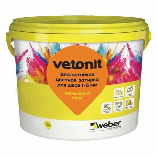 VETONIT затирка weber.vetonit decor G109 серый, 2 кг