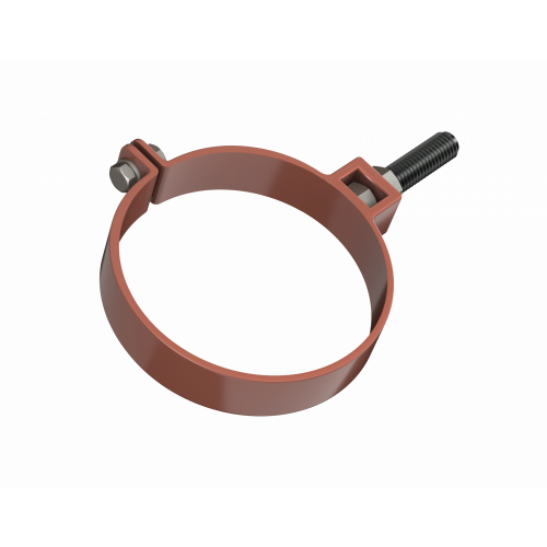 Хомут трубы универсальный L-180мм ТН ПВХ красный